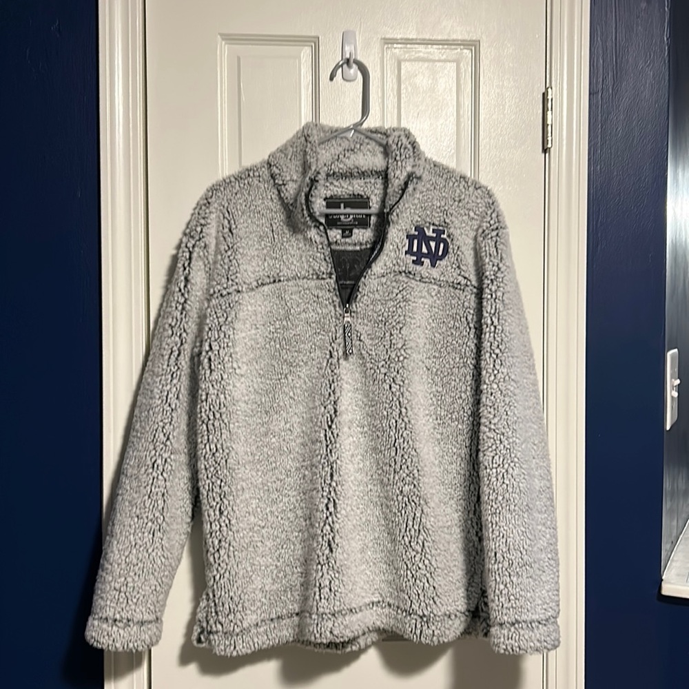 Notre Dame half zip sweatshirt